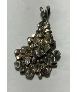 Rock Design Abstract Necklace Pendant Sterling Silver .925 - $701.65 MXN