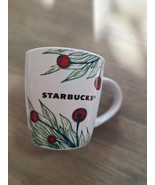 Starbucks 2020 Christmas Holiday Coffee Mug/Cup 12 Oz. White Red Holly B... - $169.61 MXN