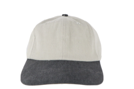 NOS Vintage 90s Streetwear Blank Stonewashed Canvas Strapback Hat Cap Black Gray - £23.23 GBP