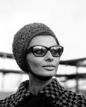 Sophia Loren wearing hat sunglasses 1960&#39;s portrait 8x10 Photo - $7.99