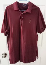 POLO RALPH LAUREN Classic Fit Polo Shirt  Burgundy Large Adult  - £19.98 GBP