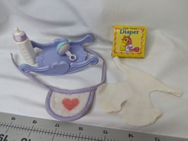 Vintage My Little Pony Newborn Lullaby Rocker Bottle Diaper Toy Bib Lot Purple - £20.83 GBP