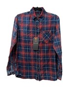 Nickel Iron Men&#39;s Shirt Small Soft Flannel Red Blue Plaid Western Cowboy... - $7.41