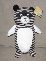 Stuffed Plush Raccoon Pillow Toy Doll Animal Gray Black White Stripe Soft Cuddly - £28.47 GBP