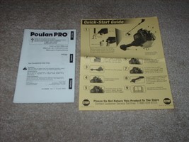 Poulan Pro PP335 Owner&#39;s Instruction Manual and Quick Start Guide - £7.71 GBP