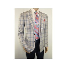 Men Sport Coat by Berlusconi Turkey Italian Wool Super 180's #671-13 Gray Blue image 3