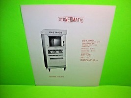 Stonermatic Model 92-SQ Original Pastries Food Vending Machine Promo Sales Flyer - £17.56 GBP