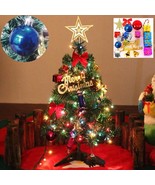 Mini Christmas Tree Artificial Small Christmas Tree with LED Lights Tabl... - $46.65