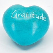 Vaneal Group Hand Carved Soapstone Volunteer/Gratitude 2-Sided Heart Paperweight - £12.73 GBP