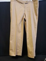 Herve Benard Beige Casual Unlined Straight Leg Pants Size 18 - £12.63 GBP