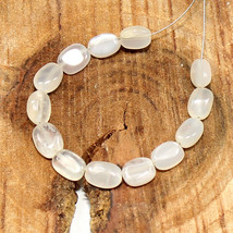 White Moonstone Smooth Oval Beads Briolete Natural Loose Gemstone Making Jewelry - £2.09 GBP