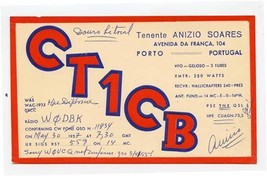 QSL CT1CB Porto Portugal 1957  - £7.81 GBP