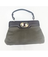 Authentic BVLGARI Isabella Rosselini Gray Brown Multi Jacquard Leather H... - £317.30 GBP