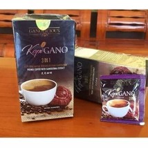 10 X Ganocafe Ganolicious 3 In 1 Ganoderma Extract Coffee 15 Sachet New Packings - £109.83 GBP