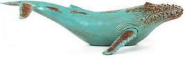 Sculpture Humpback Whale Celadon Green Poly Resin - £290.37 GBP