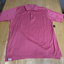 PETER MILLAR Mens  Sport  Polo Golf Shirt Size XL Pink Made In Korea - $420.14 MXN