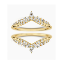 Marquise &amp; Round Cut Diamond Womens Enhancer Wrap Ring 14K Yellow Gold Plated - £102.05 GBP