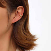 Crystal &amp; Cubic Zirconia Bow Ear Cuffs - £11.15 GBP