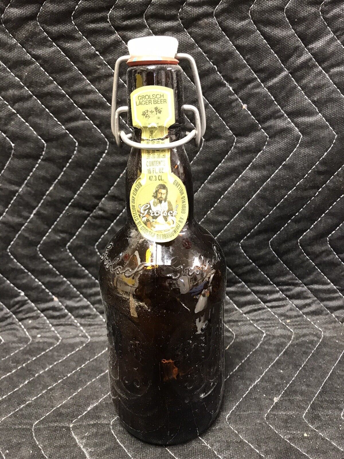 Primary image for VTG Grolsch Brown Glass Beer Bottle w/Porcelain Swing Top Stopper Metal Bail