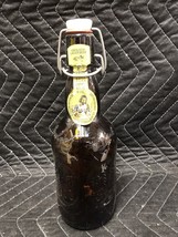 VTG Grolsch Brown Glass Beer Bottle w/Porcelain Swing Top Stopper Metal ... - $3.96