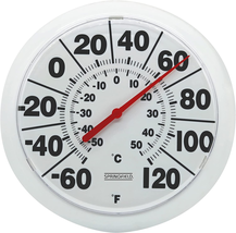 Indoor Outdoor Big Bold Thermometer, 8.5 Inch, White - $13.10