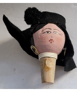 Vintage Figural Woman Head Bottle Replacement Stopper Top ONLY #51 - $346.64 MXN