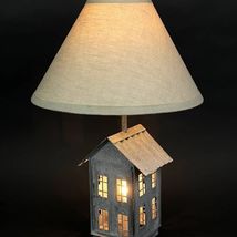 Farmhouse House Lamp with Shade in weathered Tin - 3 way image 2