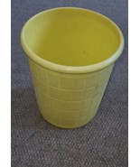 Vintage Yellow Round Cylinder Trash Can Mid Century MOD MCM 60&#39;s 70s Retro - £19.60 GBP