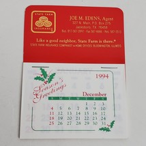 Vintage 1995 Stick Up Calendar State Farm Joe Edens Jacksboro Texas - £9.83 GBP