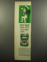 1951 Quaker State Motor Oil Ad - Chop down your cost per mile with Quaker State - $18.49