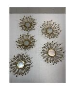 Sunburst Gold Metal Mirror Wall Decor 6” 7” - $69.95