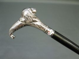 Classic Brass Beautiful LION Design handle Black Wooden Walking Stick Ca... - £20.44 GBP