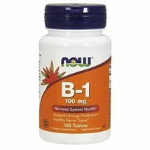 NEW NOW Foods B1 Supports Energy Production Vegan/Vegetarian 100mg 100 C... - £8.93 GBP