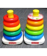 Vintage FISHER-PRICE Rocking 10 Stacking Rings LOT Blue Yellow Green Red... - £23.63 GBP