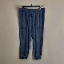 ORVIS The Perfect Travel Pant Women's Size M Tencel Jogger Blue Bay Leaves - $16.82