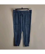 ORVIS The Perfect Travel Pant Women's Size M Tencel Jogger Blue Bay Leaves - $16.82