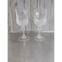 Set Of 2 Cristal D&#39;Arques - Durand Longchamp Wine Glasses 6 1/2&quot; Vintage - £11.82 GBP
