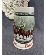 Budweiser 50th Anniversary Clydesdales Holiday Beer Stein Mug 1933-1983 - £11.73 GBP
