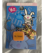 It&#39;s Happy Bunny Charm Necklace (Hi Loser) NEW US1 - €11,28 EUR