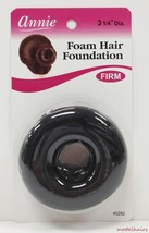 Annie Foam Hair Foundation Firm Donut For Hair For Up Do Bun 3 1/4" Dia. #3282 - £2.02 GBP