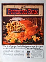 Pepperidge Farm Bread Turkey Stuffing Thanksgiving 1965 Vintage Print Ad - $8.58