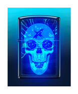 Zippo Lighter - Skull Blacklight Glow In The Dark Black Finish - 856189 - $667.90 MXN