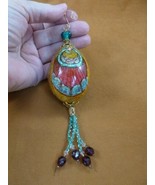 G-37) red yellow green Egg Gourd Christmas dangle ornament Charlotte Vin... - $51.24 CAD