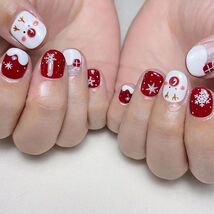 24 Pcs Christmas Press On Nails Short Square Red Acrylic False Nails - €2,98 EUR 24 Pcs Christmas Press On Nails Short Square Red Acrylic False Nails - €2,98 EUR