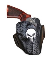 Fits Colt Python/Colt King Cobra 3”BBL Handcrafted Skull Pattern Belt Holster - £59.35 GBP
