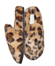 Jessica Simpson Women&#39;s Leopard Print Plush Slippers Size Small 6-7 - £11.76 GBP