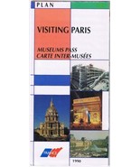 Plan Visiting Paris Museums Pass Map 1990 - $2.96