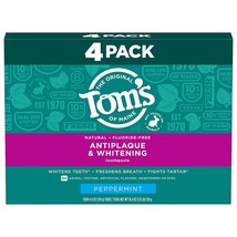 Tom's Toms Of Maine Toothpaste Teeth Whitening Xylitol Fluoride Free 4.6 Oz 4PK~ - $23.99