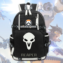 Overwatch Theme Backpack Schoolbag Daypack Bookbag Reaper - £33.56 GBP