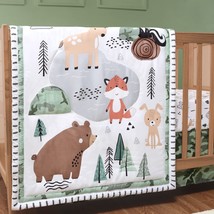 The Peanutshell Woodland Camo Crib Bedding Set for Baby Boys | 3 Piece Nursery B - £64.33 GBP